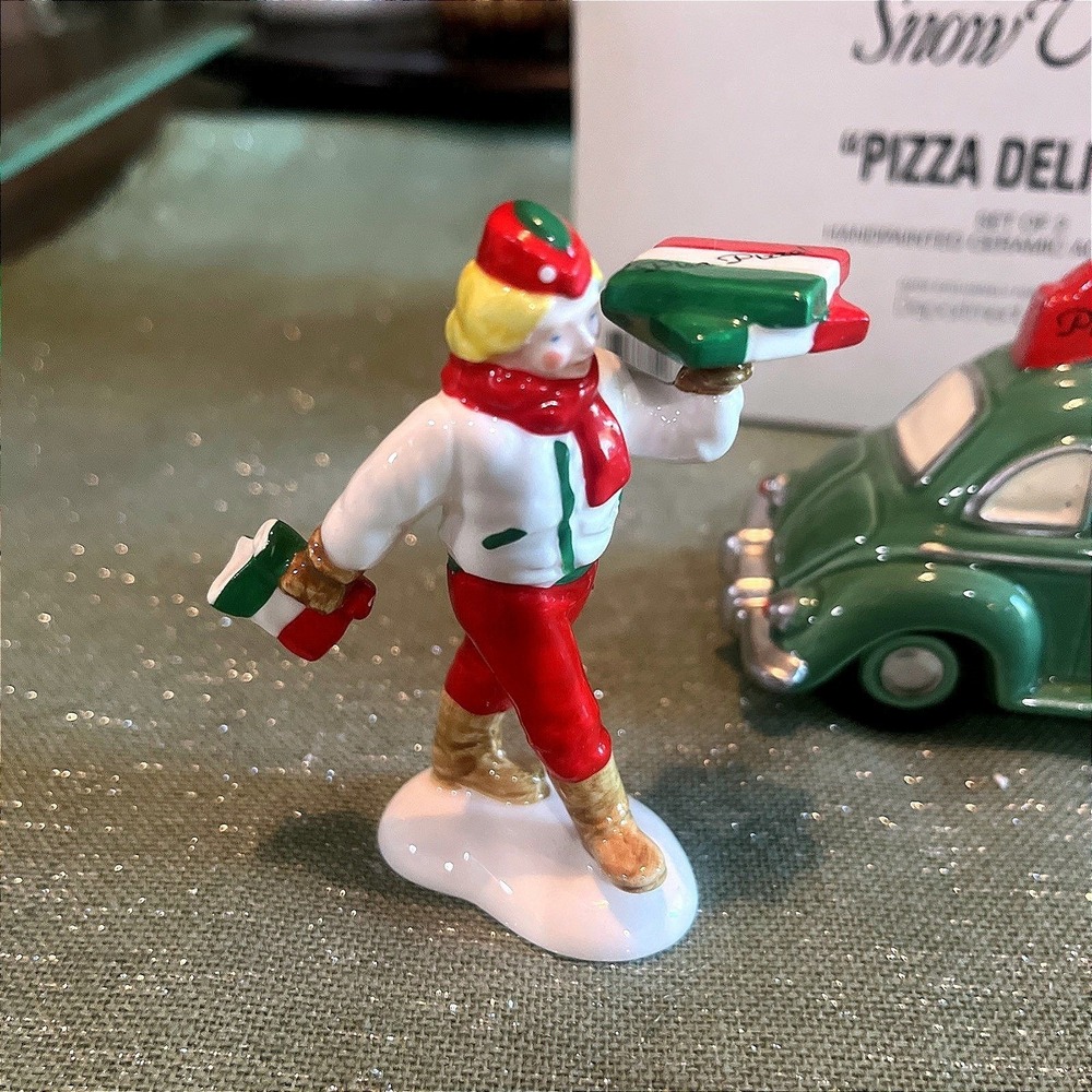 Dept 56 The Original Snow Village "Pizza Delivery" #54866-Excellent! - Picture 3 of 12